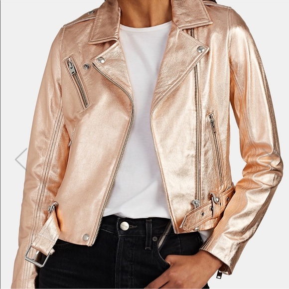 Koral Jackets & Blazers - Rose Gold Leather Jacket